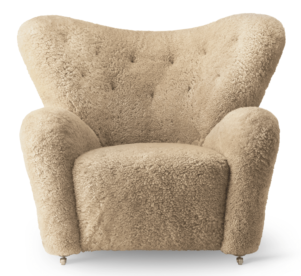 The Tired Man Chair & Footstool - Sheepskin